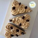 Porción capuccino cheesecake